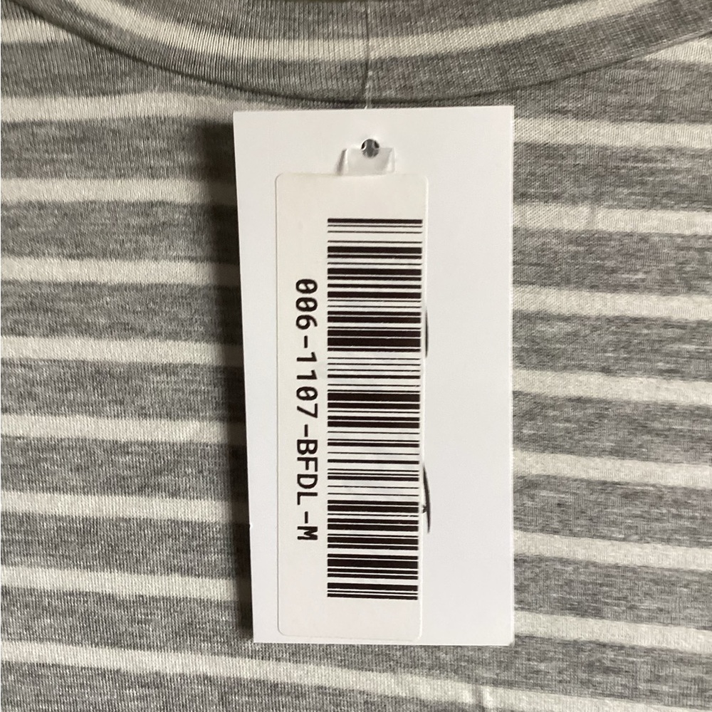 Gray and Tan Striped Long Sleeve Top nwt - Picture 4 of 8